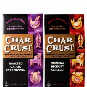 Char Crust Dry Rub Seasoning – Original Hickory Grilled and Roasted Garlic Peppercorn, Holiday Cooking Pack, 4 oz (Pack of 2)-0